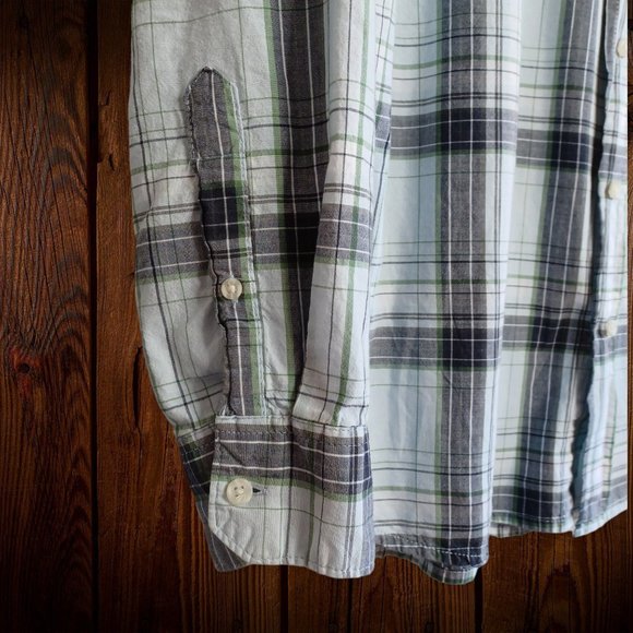 WRANGLER • men's LARGE plaid shirt Western button down cowboy rodeo country - Picture 2 of 7